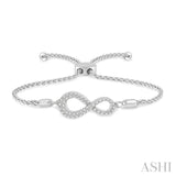 Infinity Shape Diamond Lariat Bracelet