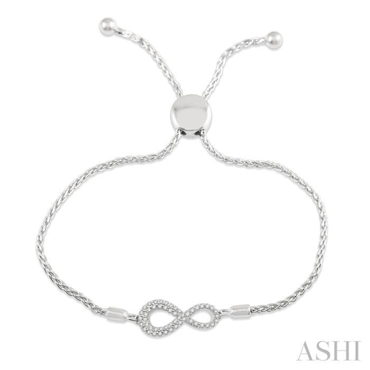 Infinity Shape Diamond Lariat Bracelet