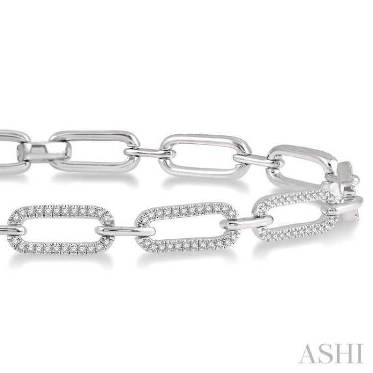 Paper Clip Diamond Fashion Bracelet