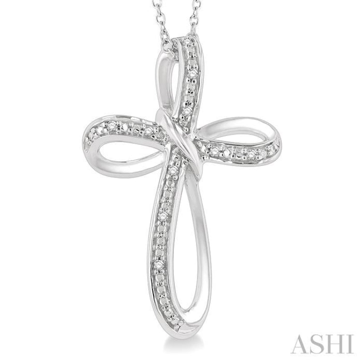 Silver Cross Diamond Pendant