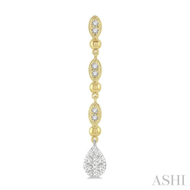 Pear Shape Lovebright Diamond Long Earrings