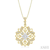 Lovebright Floral Lattice Diamond Pendant