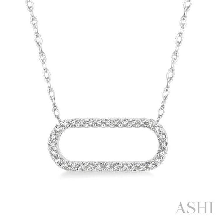 Paper Clip Diamond Fashion Necklace