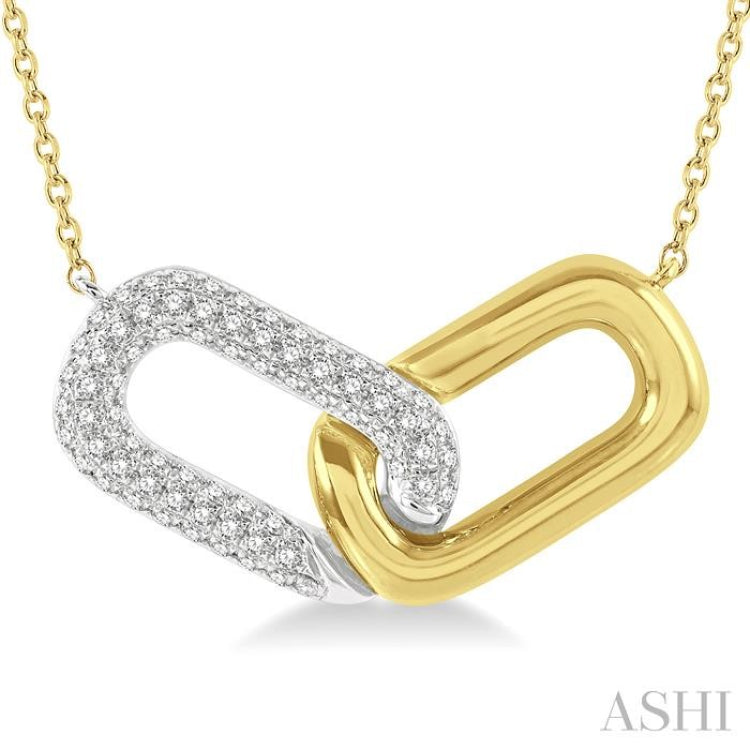 Paper Clip Diamond Fashion Necklace