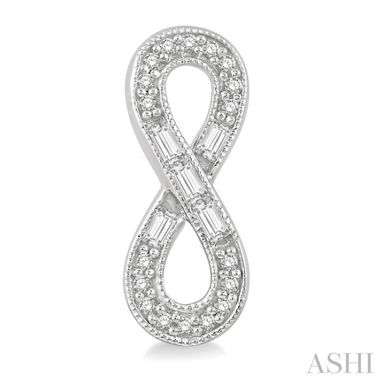 Infinity Shape Baguette Diamond Fashion Earrings