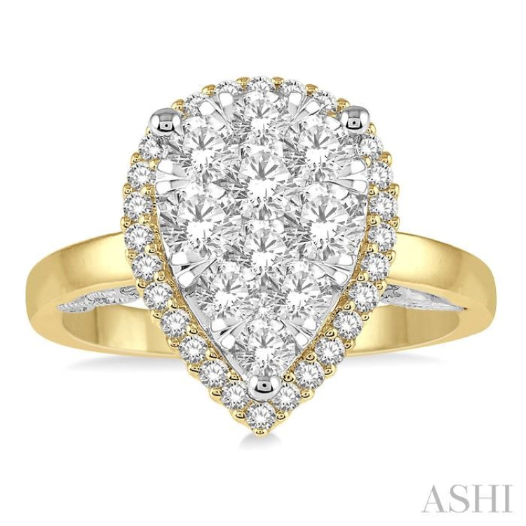 Pear Shape Lovebright Essential Diamond Ring