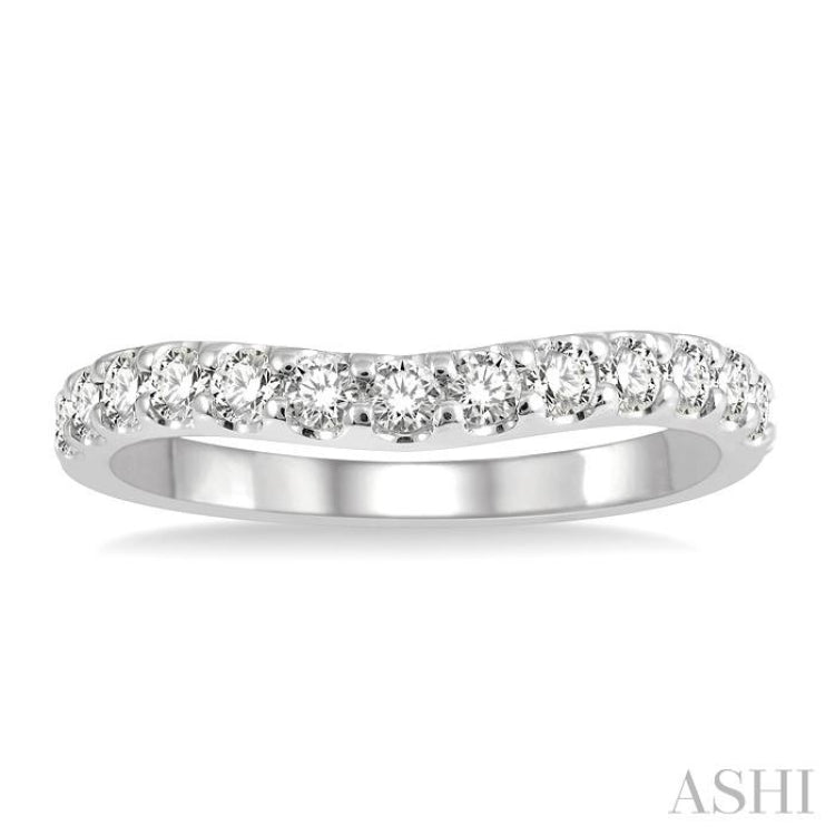 Curved Diamond Wedding Band