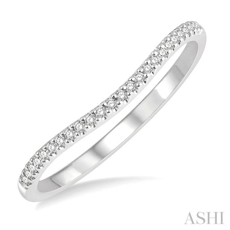 Curved Diamond Wedding Band