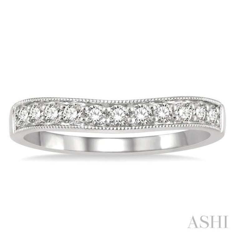 Curved Diamond Wedding Band