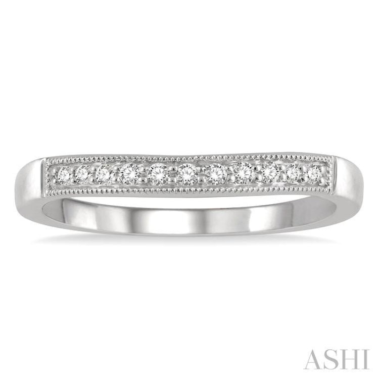 Curved Diamond Wedding Band