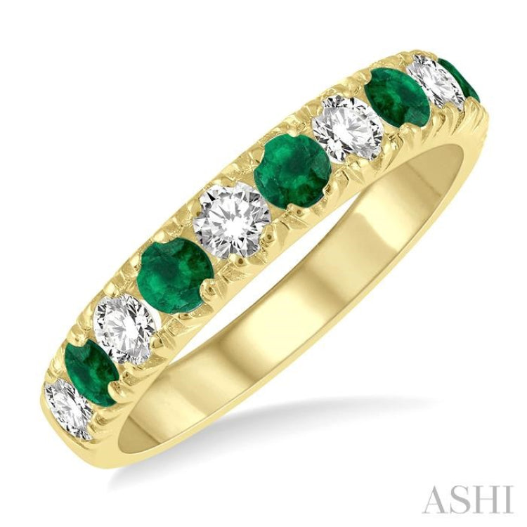 11 Stone Gemstone & Diamond Wedding Band