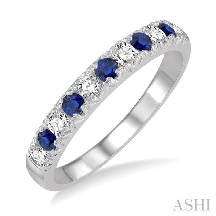 11 Stone Gemstone & Diamond Wedding Band