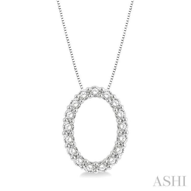 Oval Shape Diamond Pendant