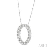 Oval Shape Diamond Pendant