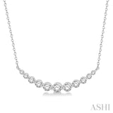 Graduated Diamond Fixed Smile Necklace