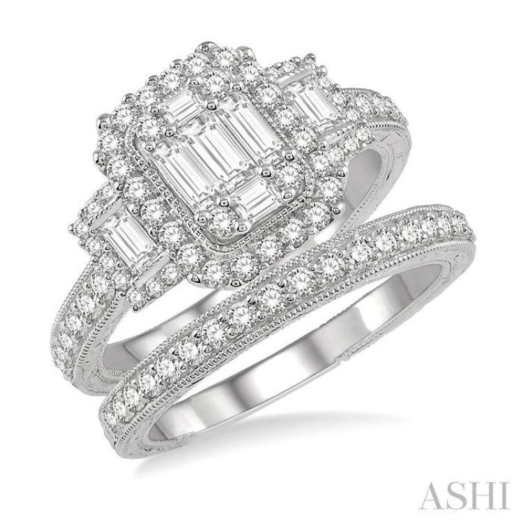 Fusion Diamond Wedding Set