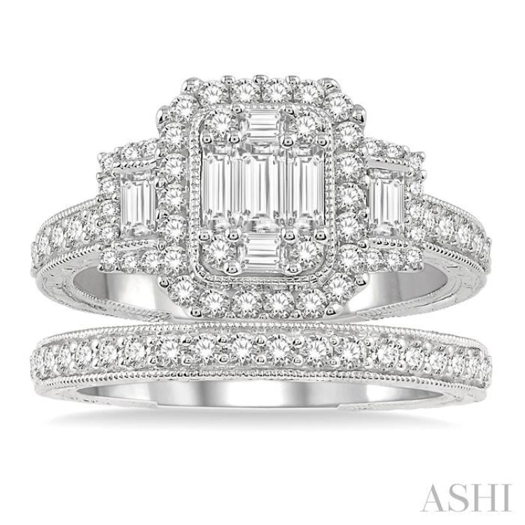 Fusion Diamond Wedding Set