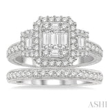 Fusion Diamond Wedding Set