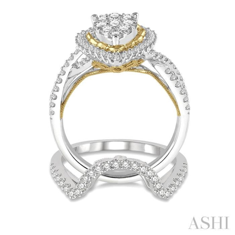 Pear Shape Lovebright Diamond Wedding Set