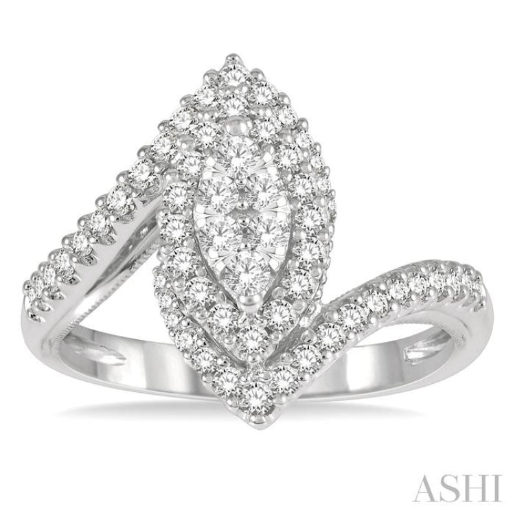 Marquise Shape Lovebright Diamond Engagement Ring