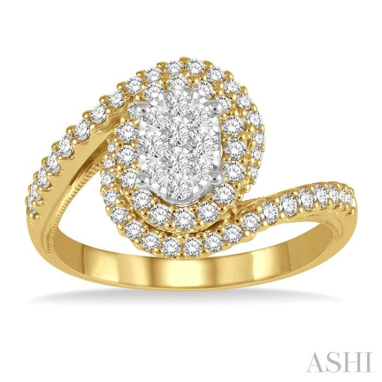 Oval Shape Lovebright Diamond Engagement Ring