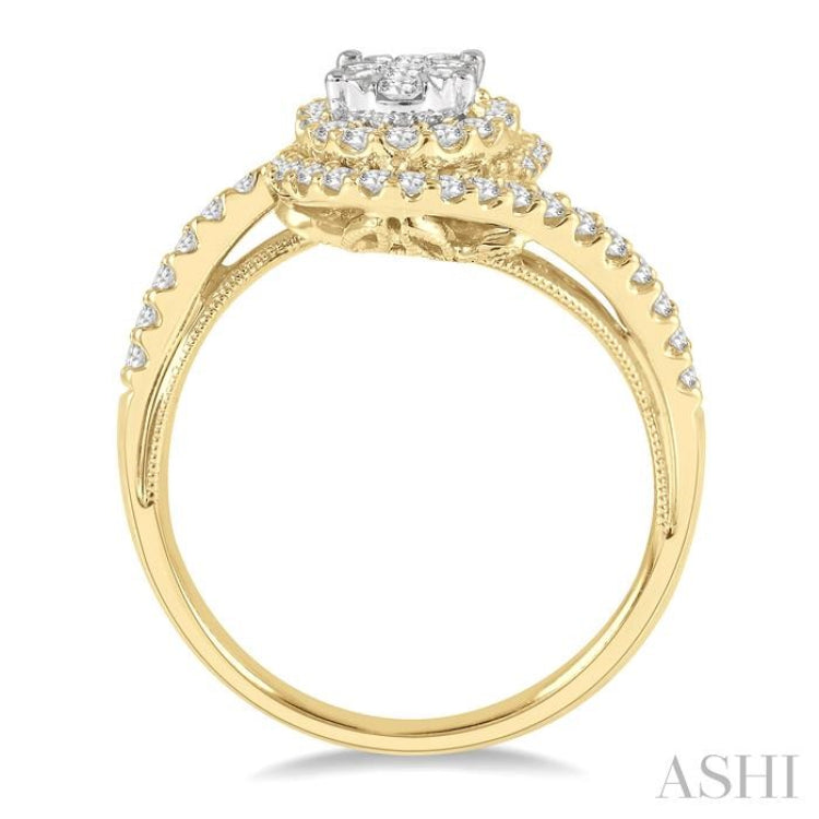 Oval Shape Lovebright Diamond Engagement Ring