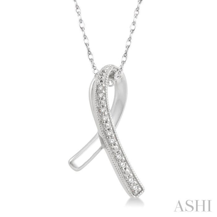 Ribbon Shape Diamond Fashion Pendant