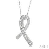 Ribbon Shape Diamond Fashion Pendant