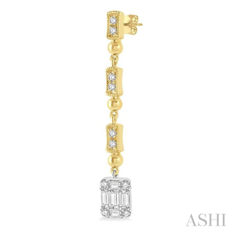 Fusion Diamond Long Earrings