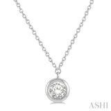 Bezel Set Diamond Necklace