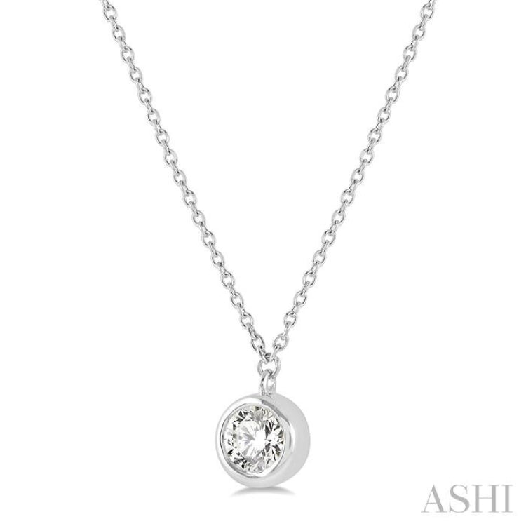 Bezel Set Diamond Necklace