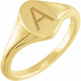 10x7 mm Oval Ladies Signet Ring