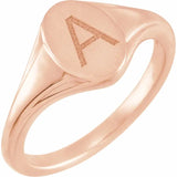 10x7 mm Oval Ladies Signet Ring