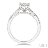 Oval Shape Lovebright Diamond Engagement Ring