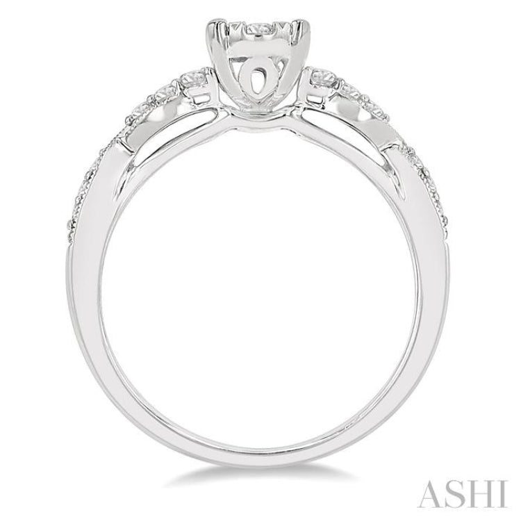 Oval Shape Lovebright Diamond Engagement Ring