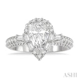 Pear Shape Semi-Mount Diamond Engagement Ring