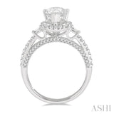 Pear Shape Semi-Mount Diamond Engagement Ring