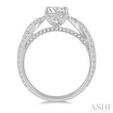 Oval Shape Semi-Mount Diamond Engagement Ring