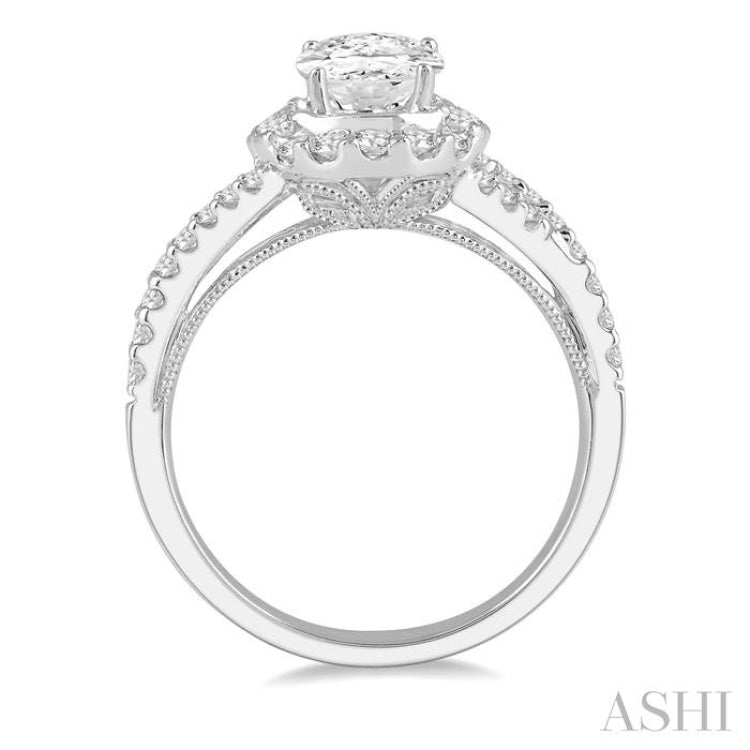 Oval Shape Semi-Mount Diamond Engagement Ring