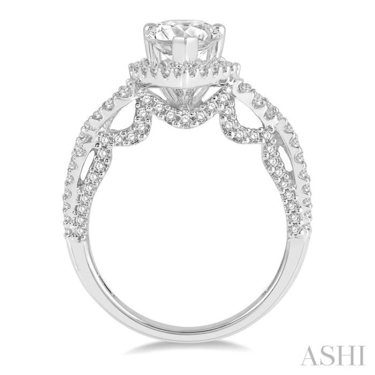 Pear Shape Semi-Mount Diamond Engagement Ring