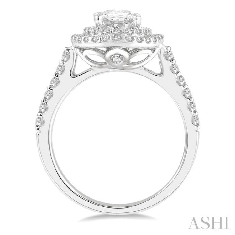 Oval Shape Semi-Mount Diamond Engagement Ring