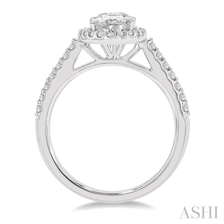 Oval Shape Semi-Mount Diamond Engagement Ring