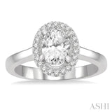 Oval Shape Semi-Mount Diamond Engagement Ring