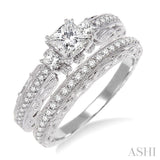 Past Present & Future Diamond Wedding Set