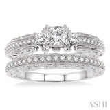 Past Present & Future Diamond Wedding Set