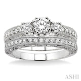 Past Present & Future Diamond Wedding Set