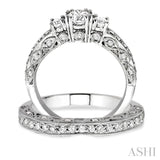 Past Present & Future Diamond Wedding Set