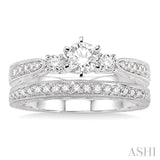 Past Present & Future Diamond Wedding Set