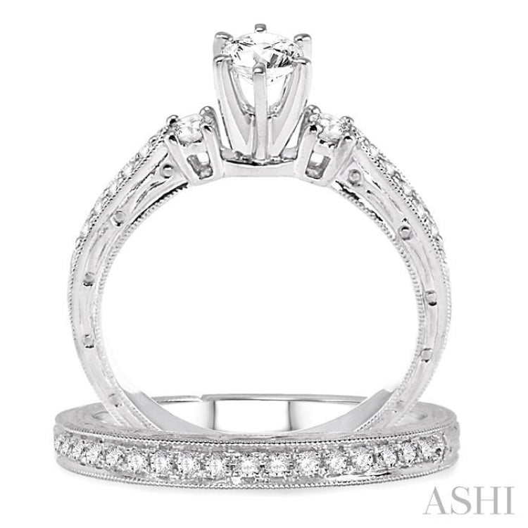 Past Present & Future Diamond Wedding Set