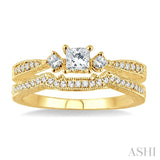 Past Present & Future Diamond Wedding Set